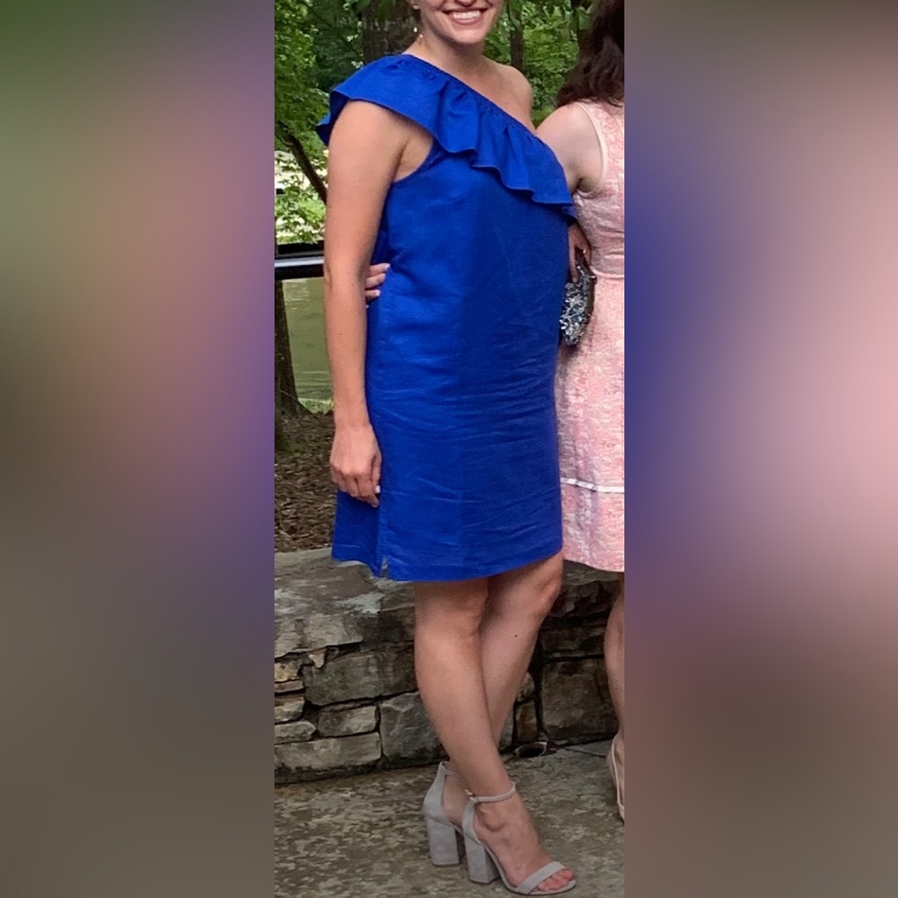 Blue Linen Dress